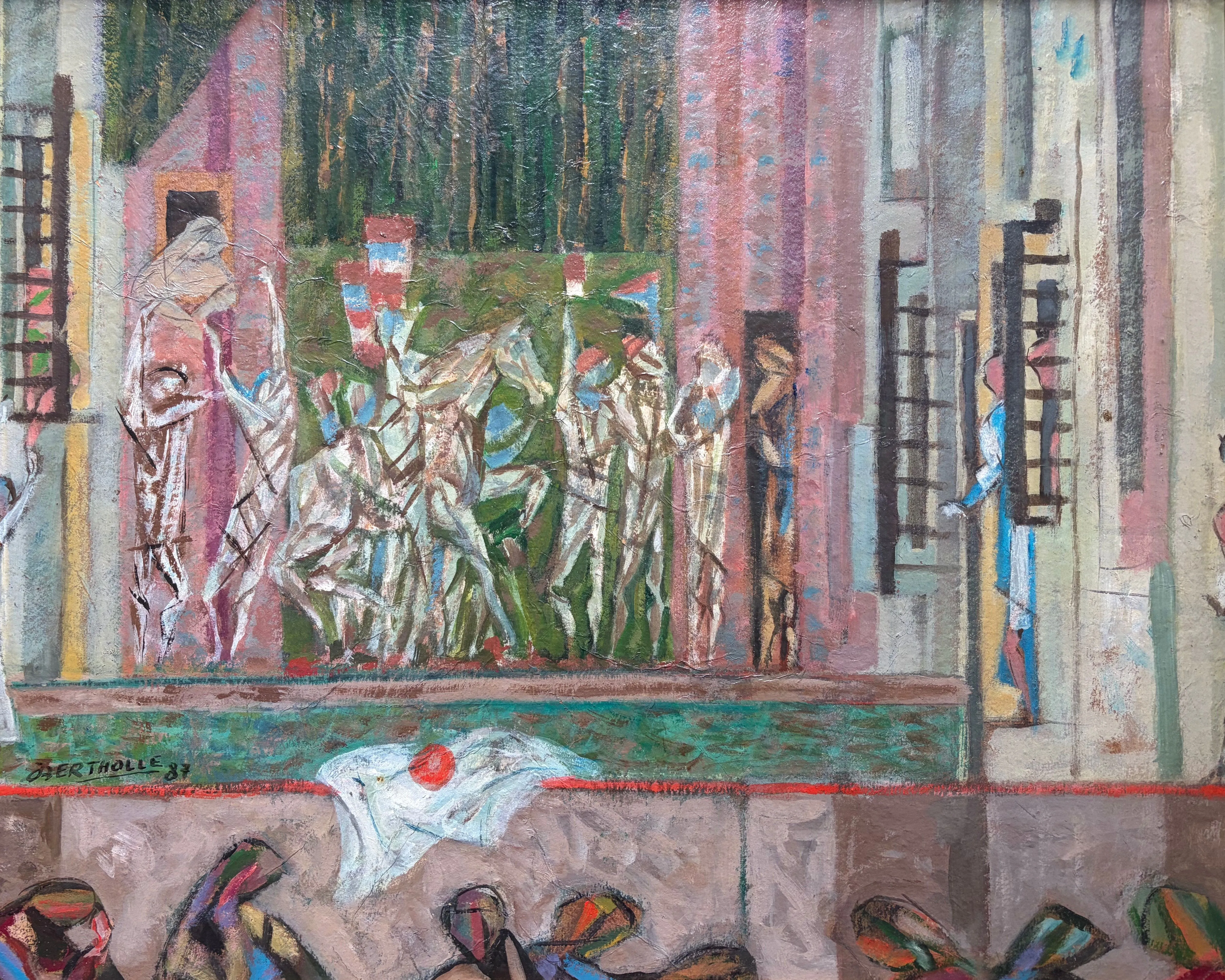 Figures et cavaliers, 1987, Jean Bertholle (1909-1996)