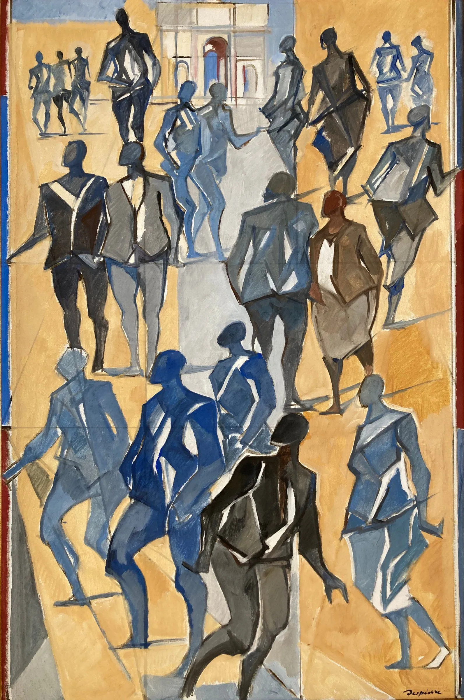 Foule Parisienne, Jacques Despierre (1912-1995)